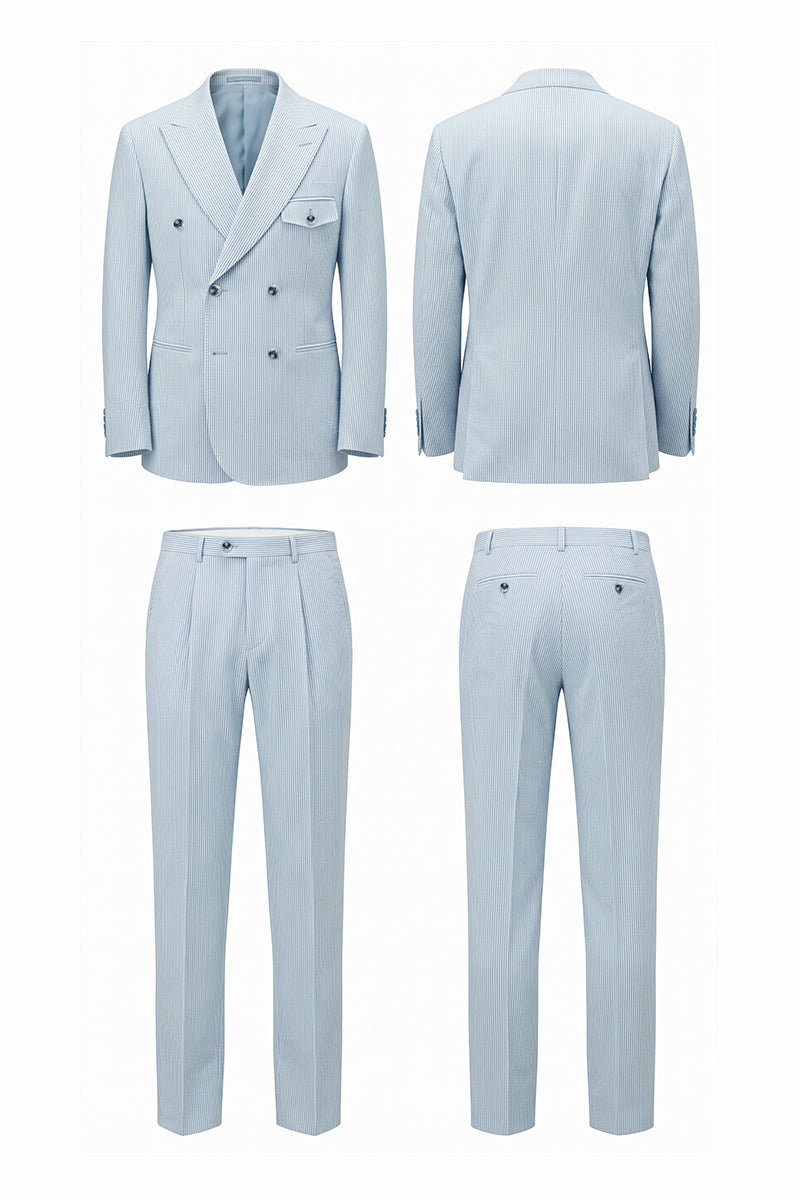Sky Blue 50% Merino Wool Suits