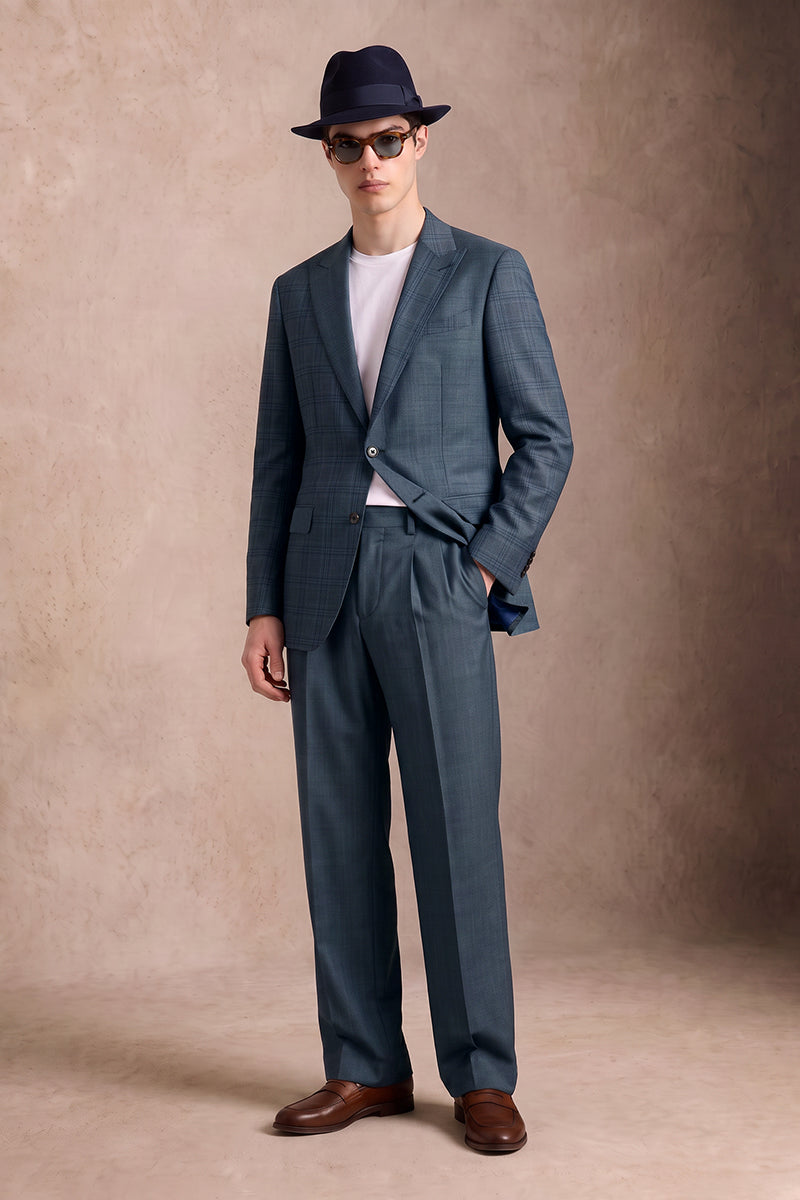 Navy Blue 50% Merino Wool Suits