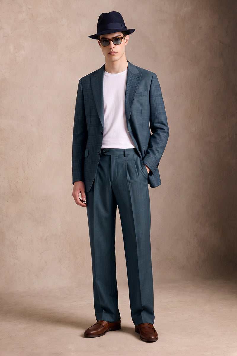 Navy Blue 50% Merino Wool Suits