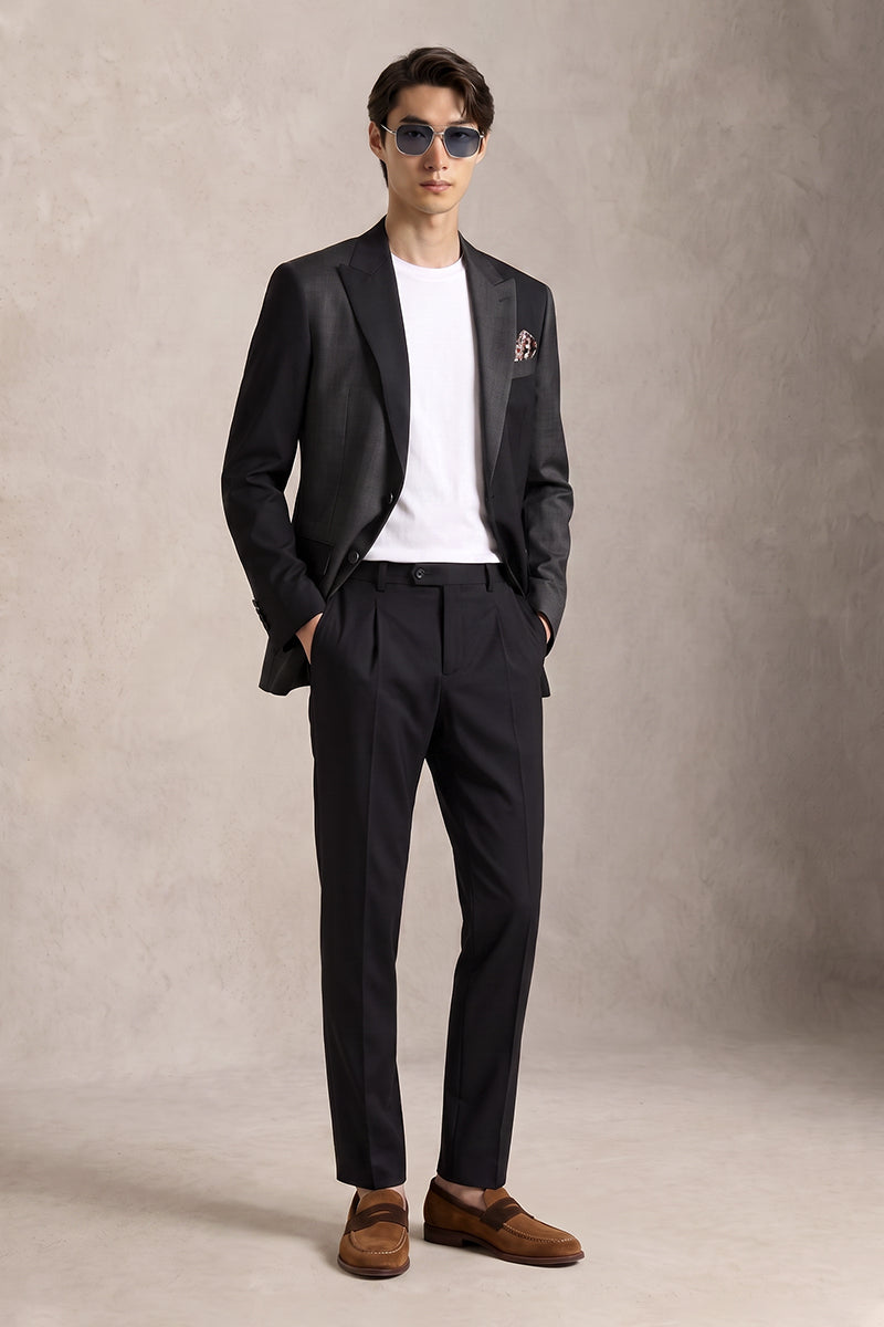 Black 50% Fine Australia Wool Suits