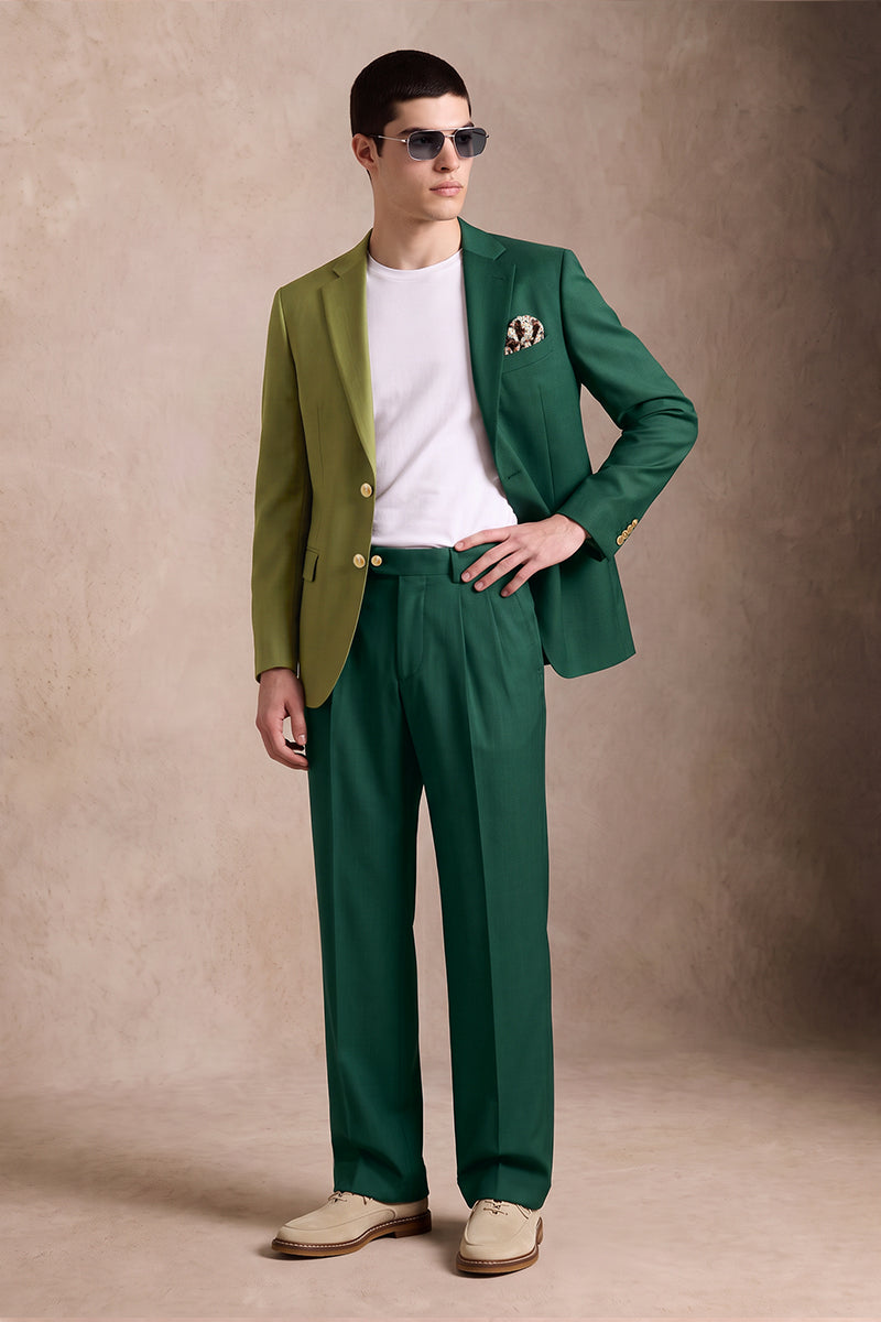 Green 50% Merino Wool Suits
