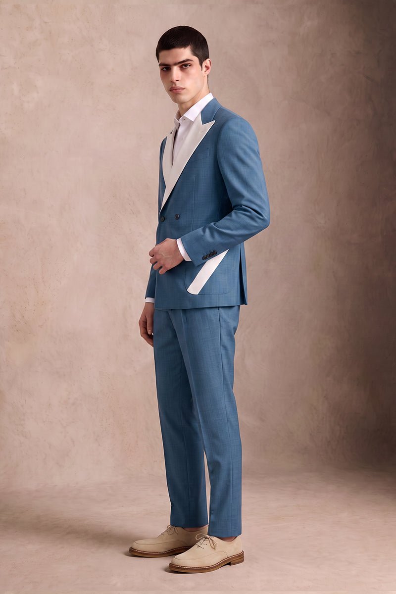 Blue 50% Merino Wool Suits