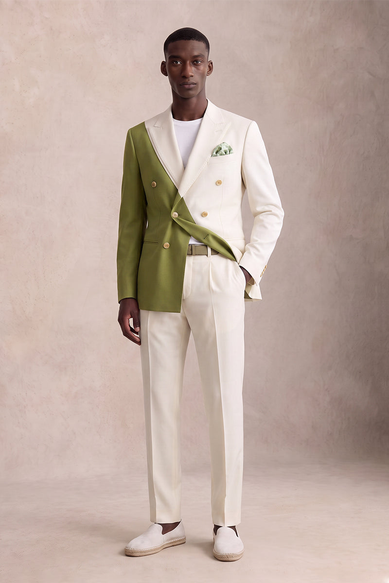 Green 50% Merino Wool Suits