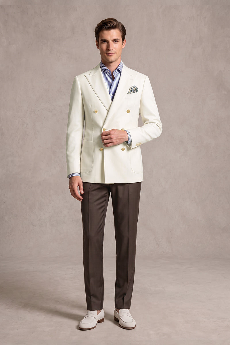 Beige 50% Merino Wool Suits