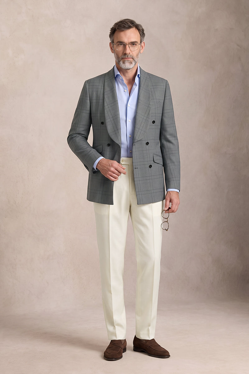 Gray 100% Merino Wool Suits
