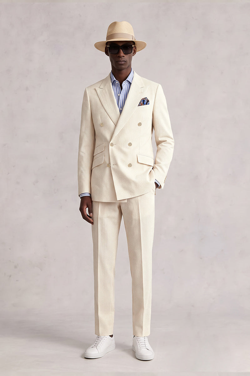 Beige 50% Merino Wool Suits
