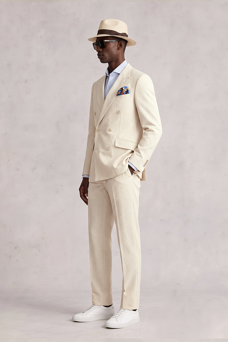 Beige 50% Merino Wool Suits