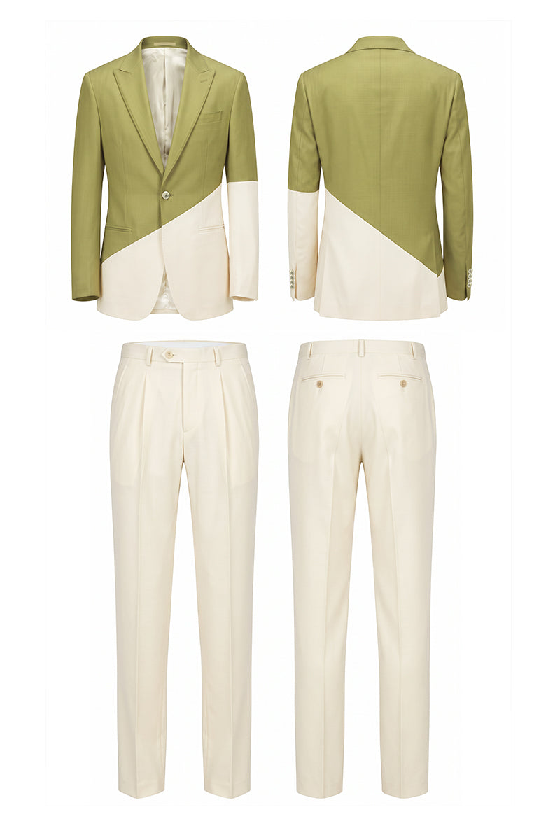 Green 50% Merino Wool Suits