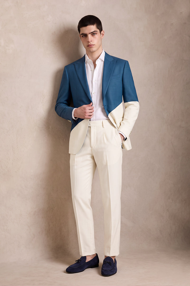 Blue 50% Merino Wool Suits