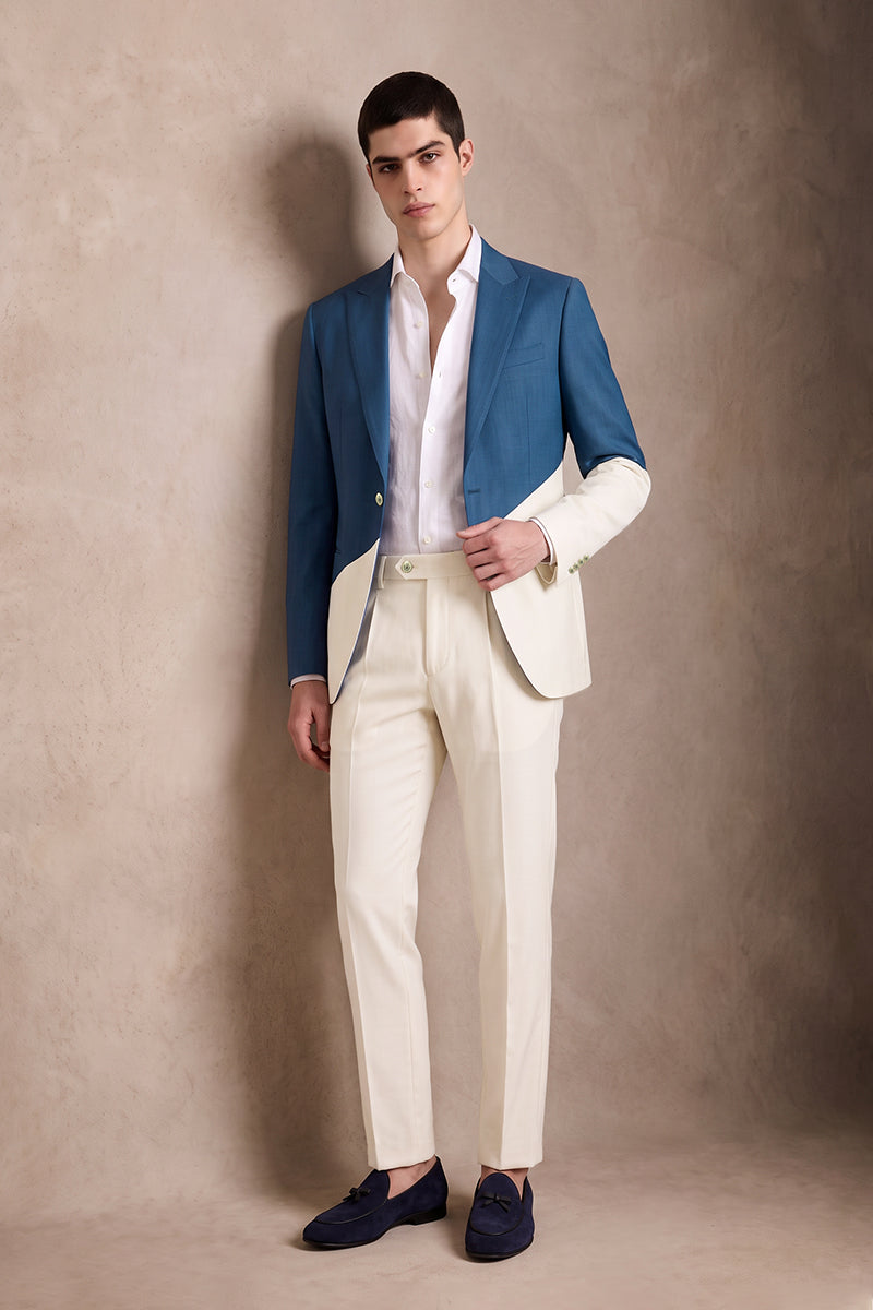 Blue 50% Merino Wool Blazers