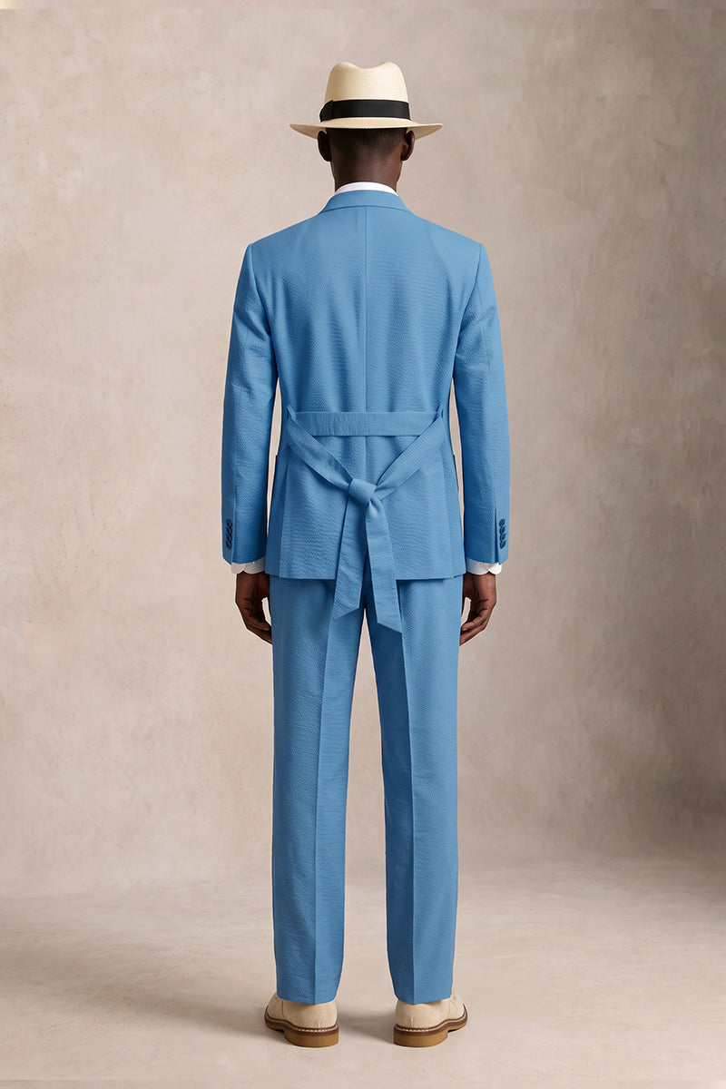 Blue 50% Merino Wool Blazers