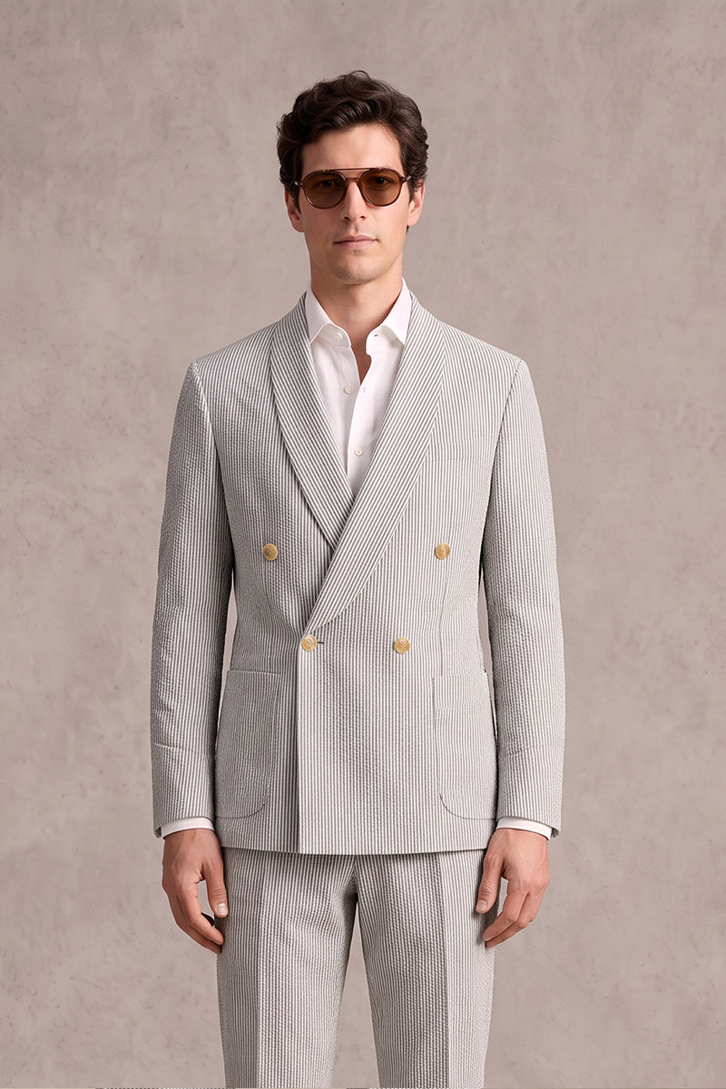 Gray 50% Merino Wool Suits