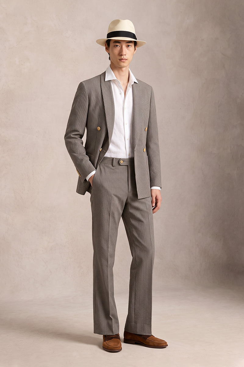 Brown 50% Merino Wool Suits
