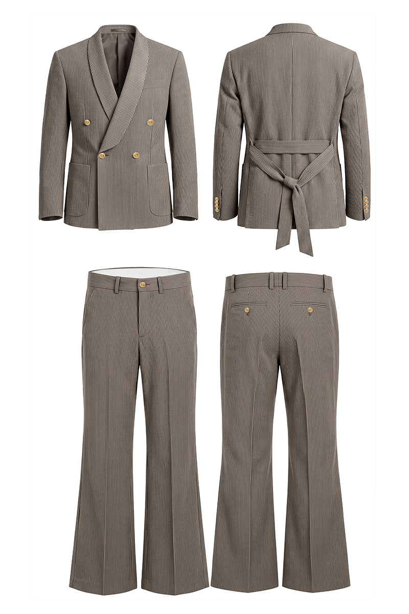 Brown 50% Merino Wool Suits