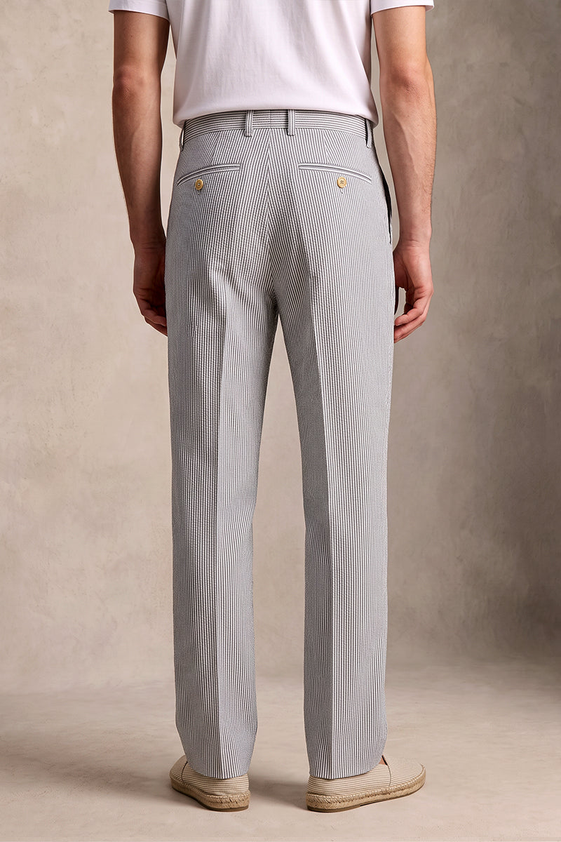 Light Gray 50% Merino Wool Suit Trousers