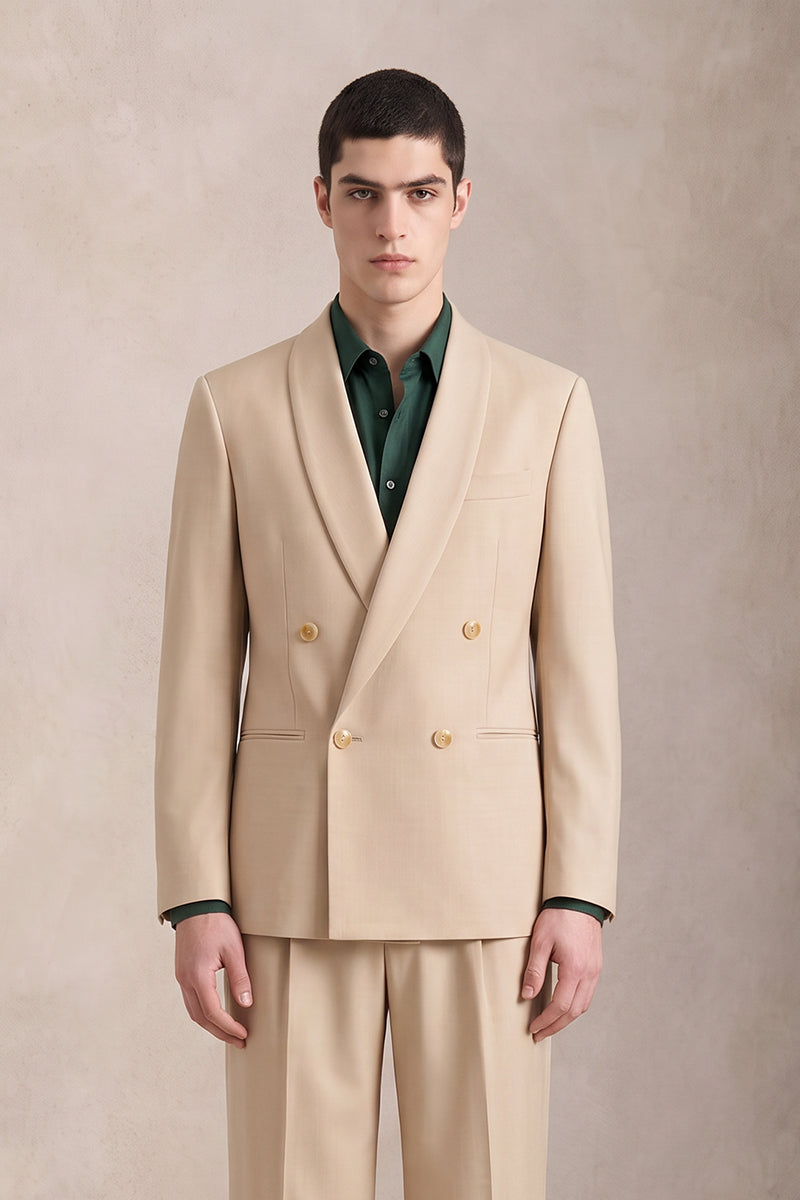 Khaki 50% Merino Wool Blazers