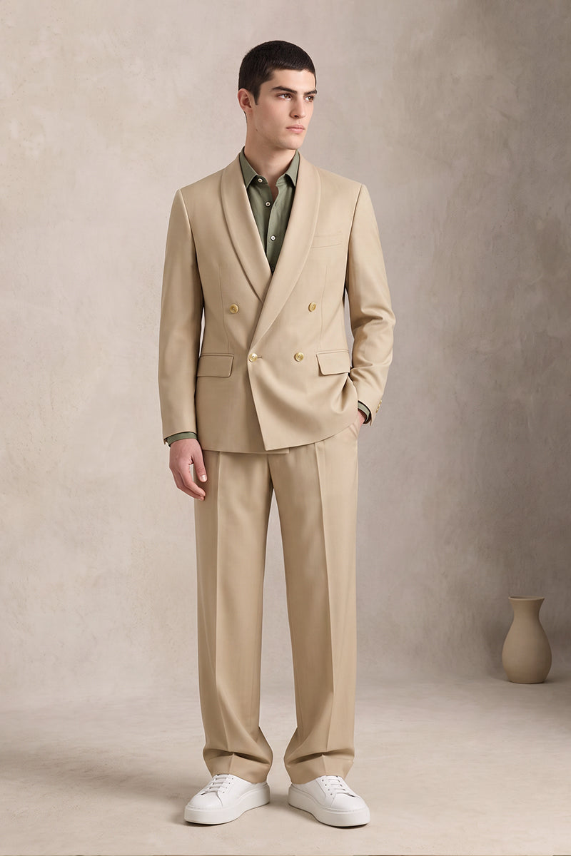 Khaki 50% Merino Wool Blazers