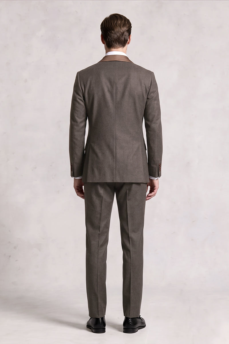 Brown 100% Merino Wool Suits