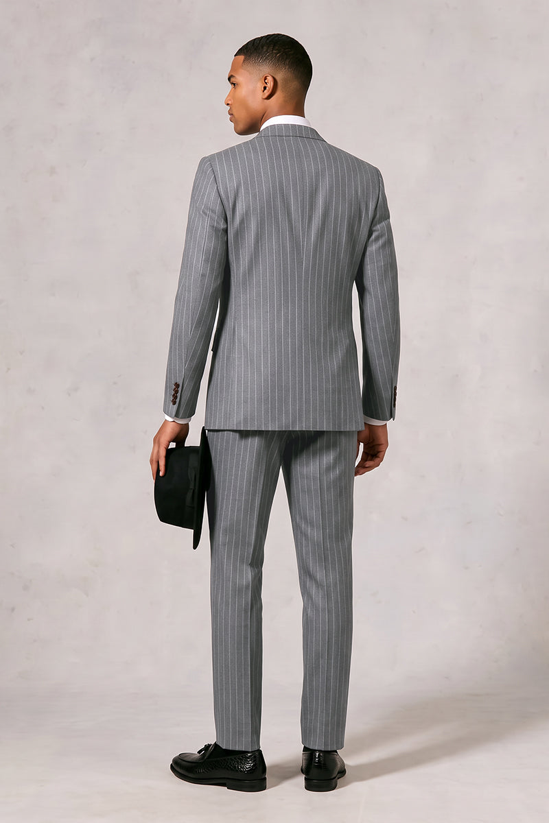 Gray 100% Merino Wool Suits