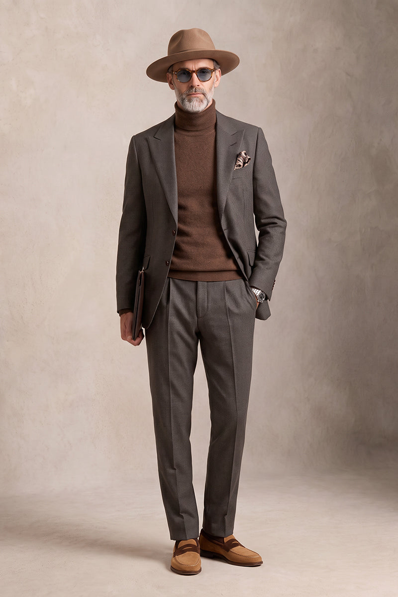 Brown 100% Merino Wool Suits