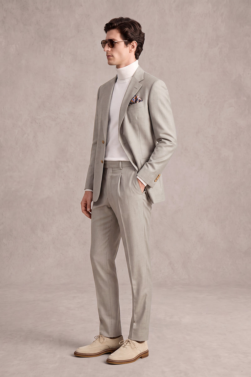Beige 70% Merino Wool Suits