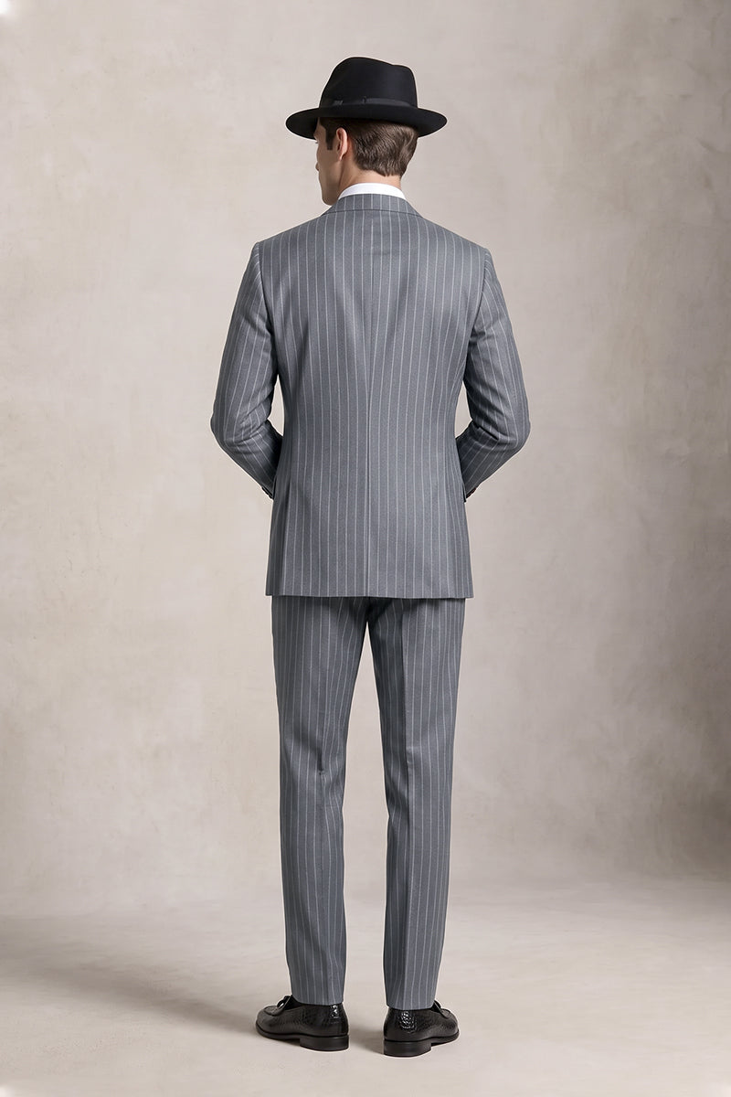 Gray 100% Merino Wool Suits