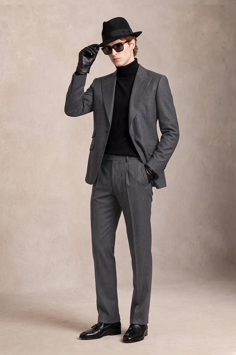 Black 70% Merino Wool Suits