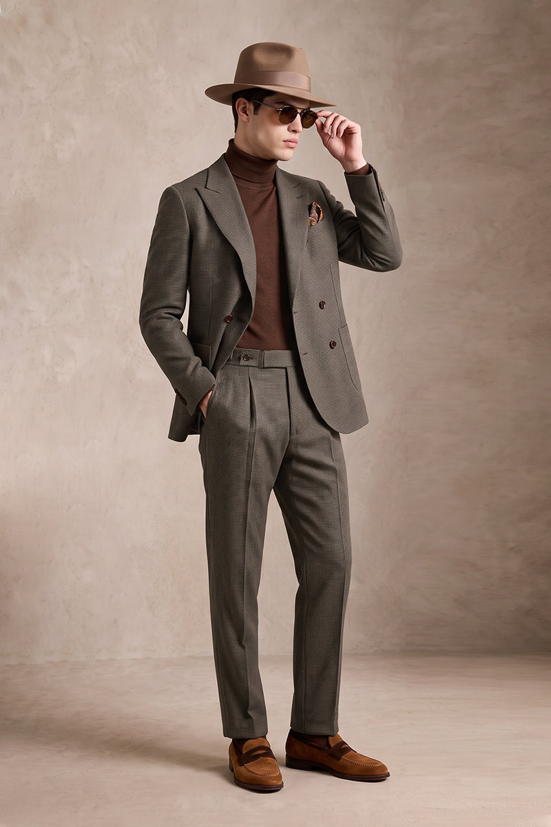 Brown 100% Merino Wool Suits