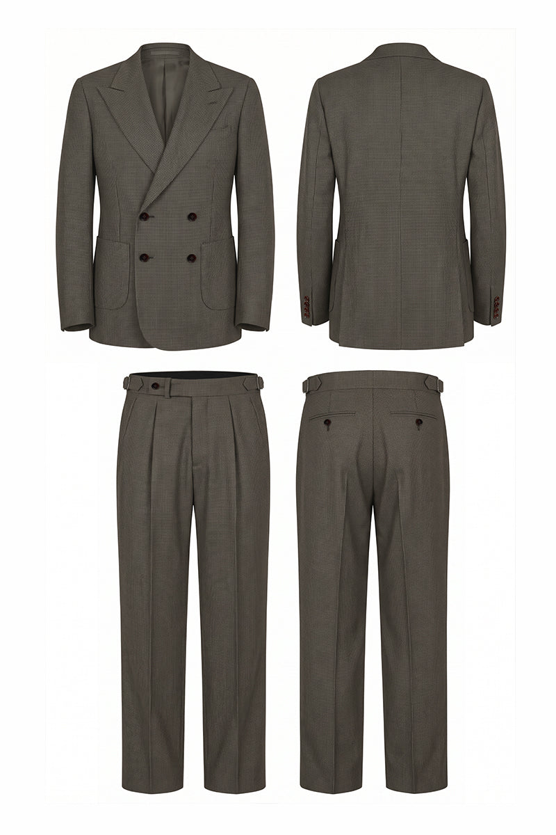 Brown 100% Merino Wool Suits