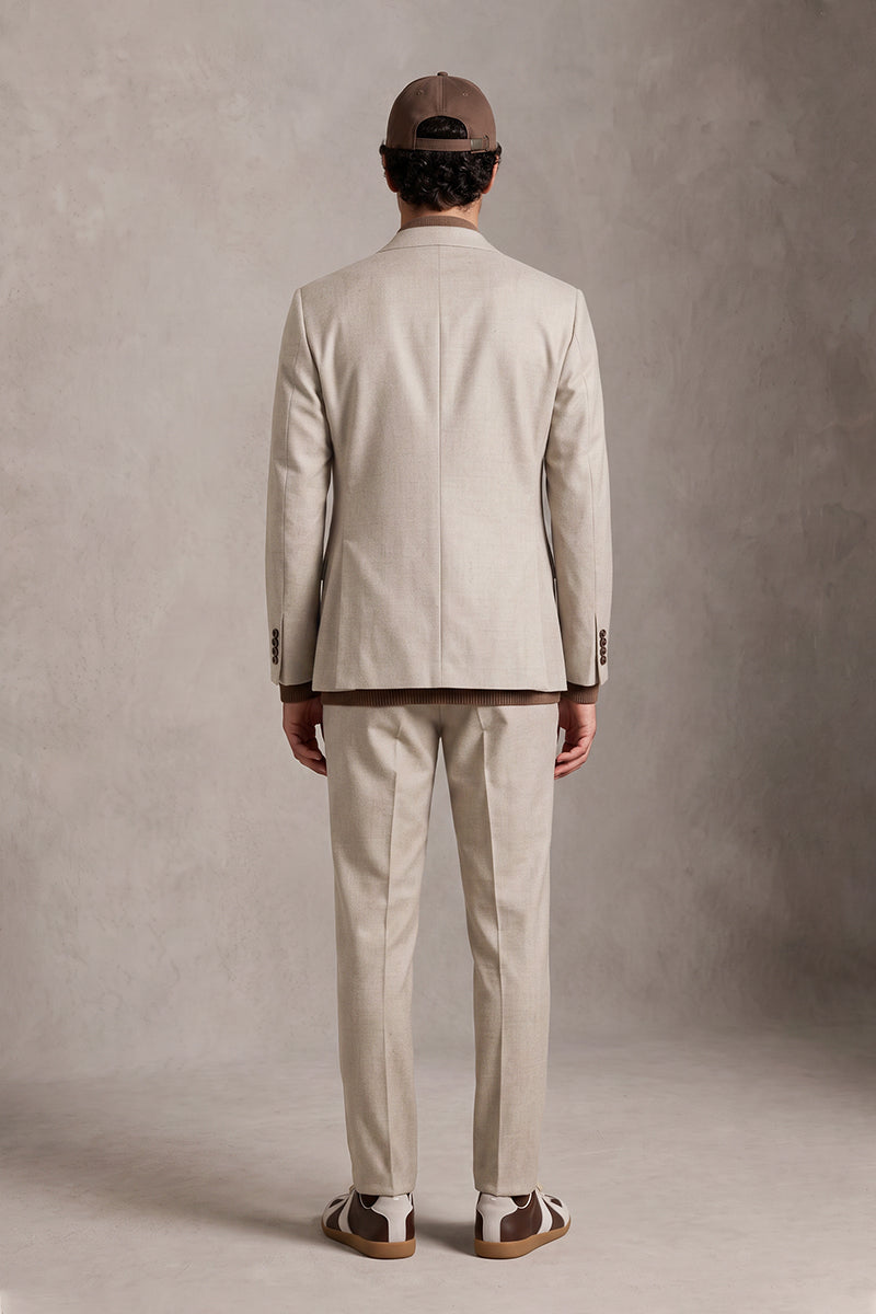 Beige 70% Merino Wool Suits