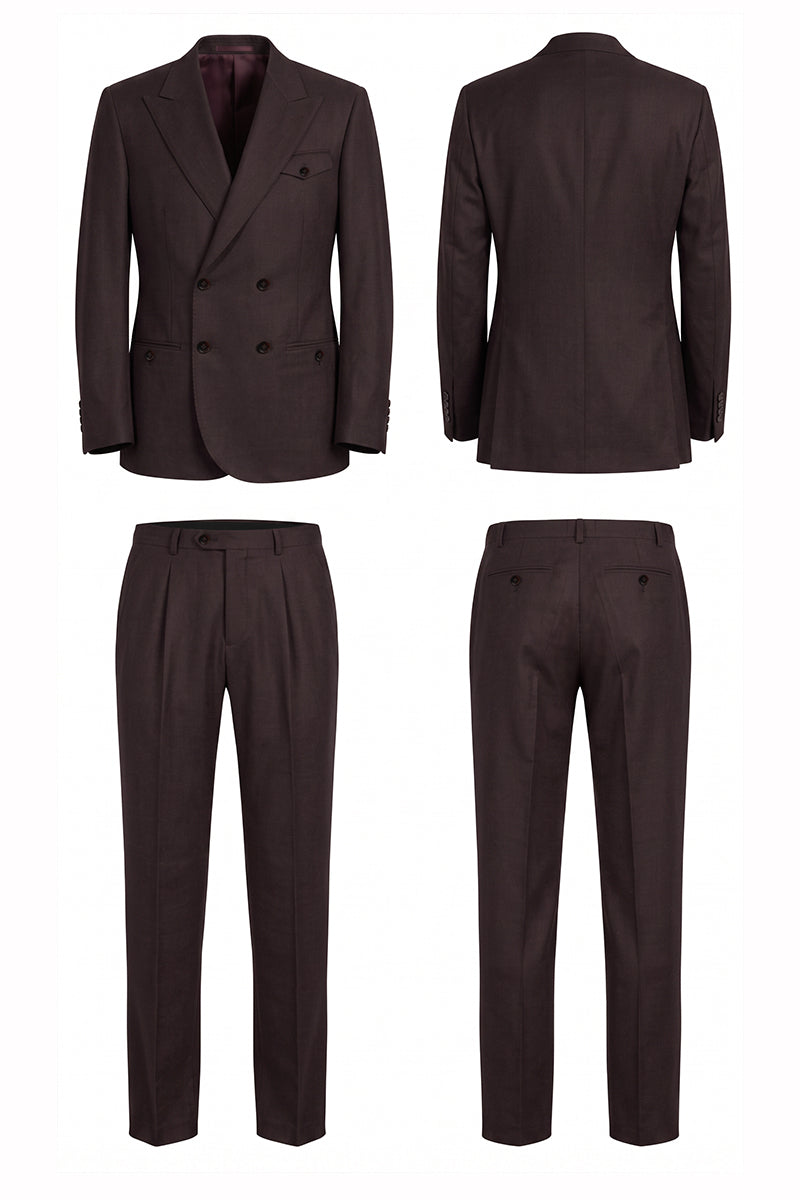 Burgundy 70% Merino Wool Suits
