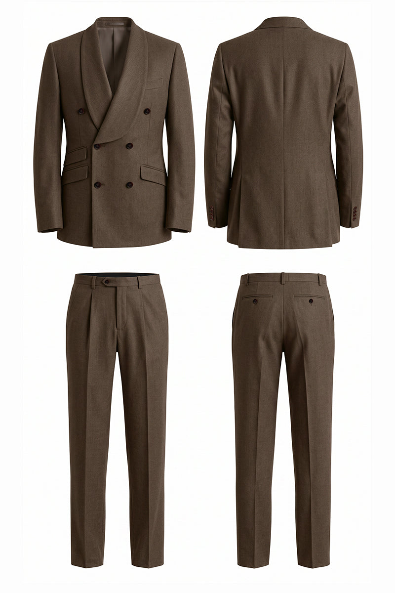 Brown 70% Merino Wool Blazers