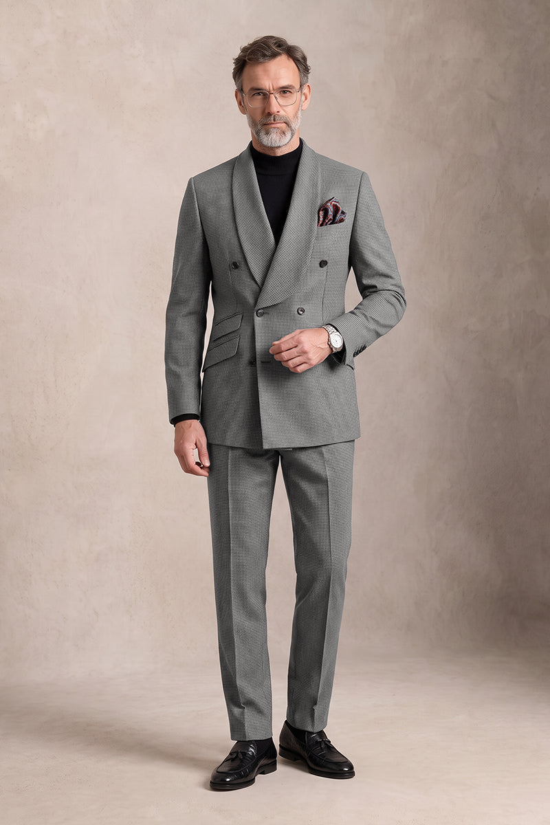 Gray 100% Merino Wool Suits