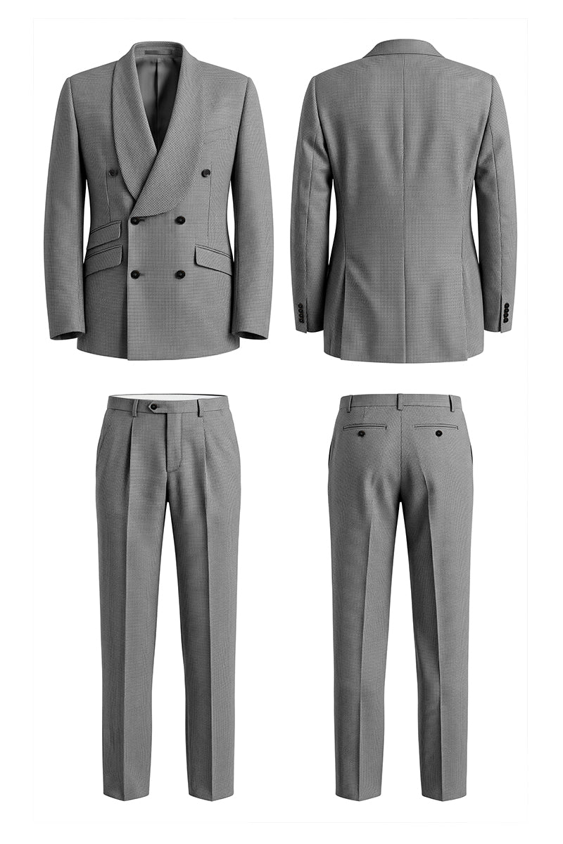 Gray 100% Merino Wool Suits