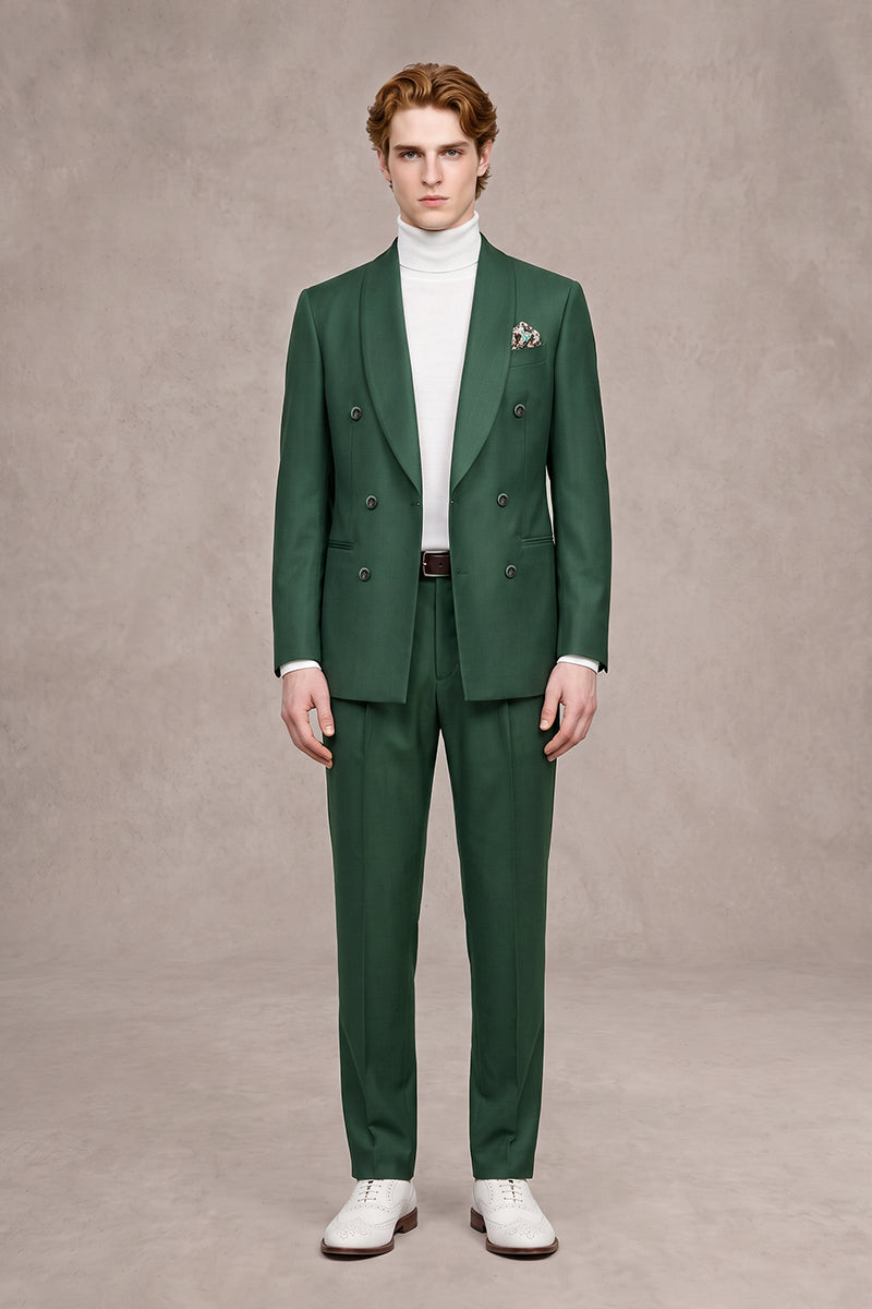 Green 50% Merino Wool Suits