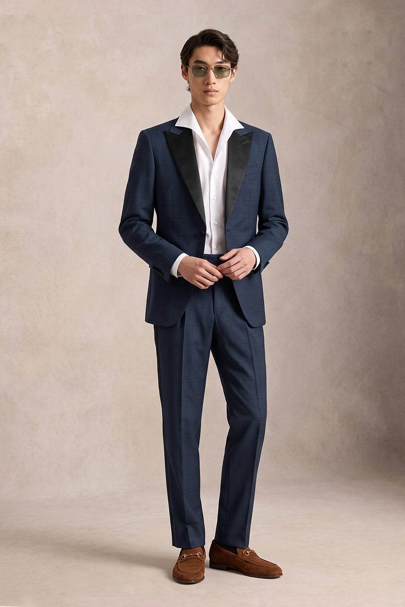 Blue 50% Merino Wool Suits