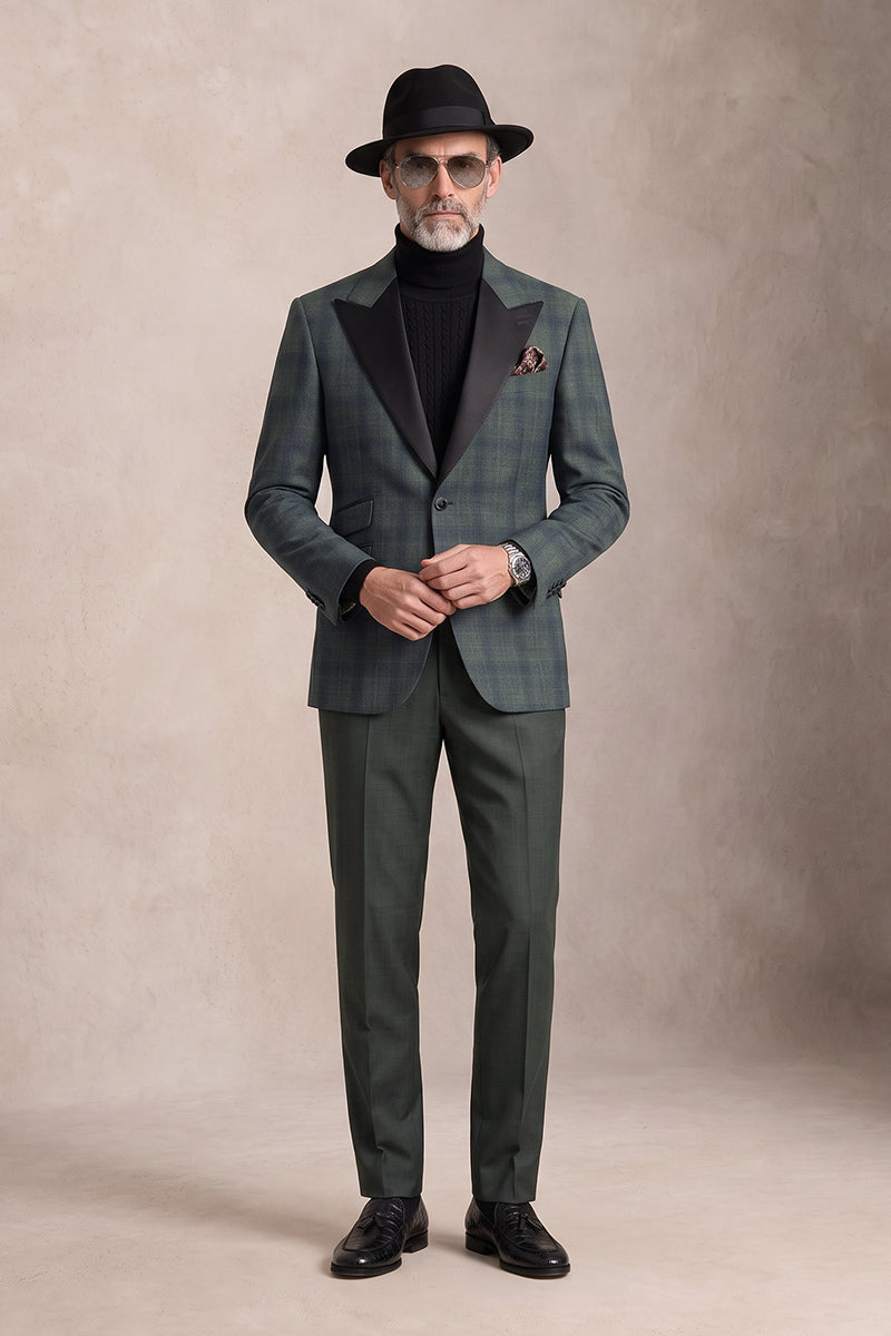 Gray Green 50% Merino Wool Suits