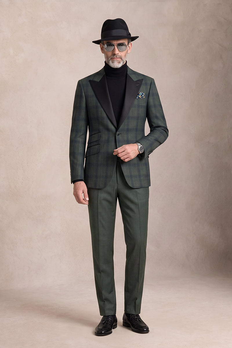 Gray Green 50% Merino Wool Suits