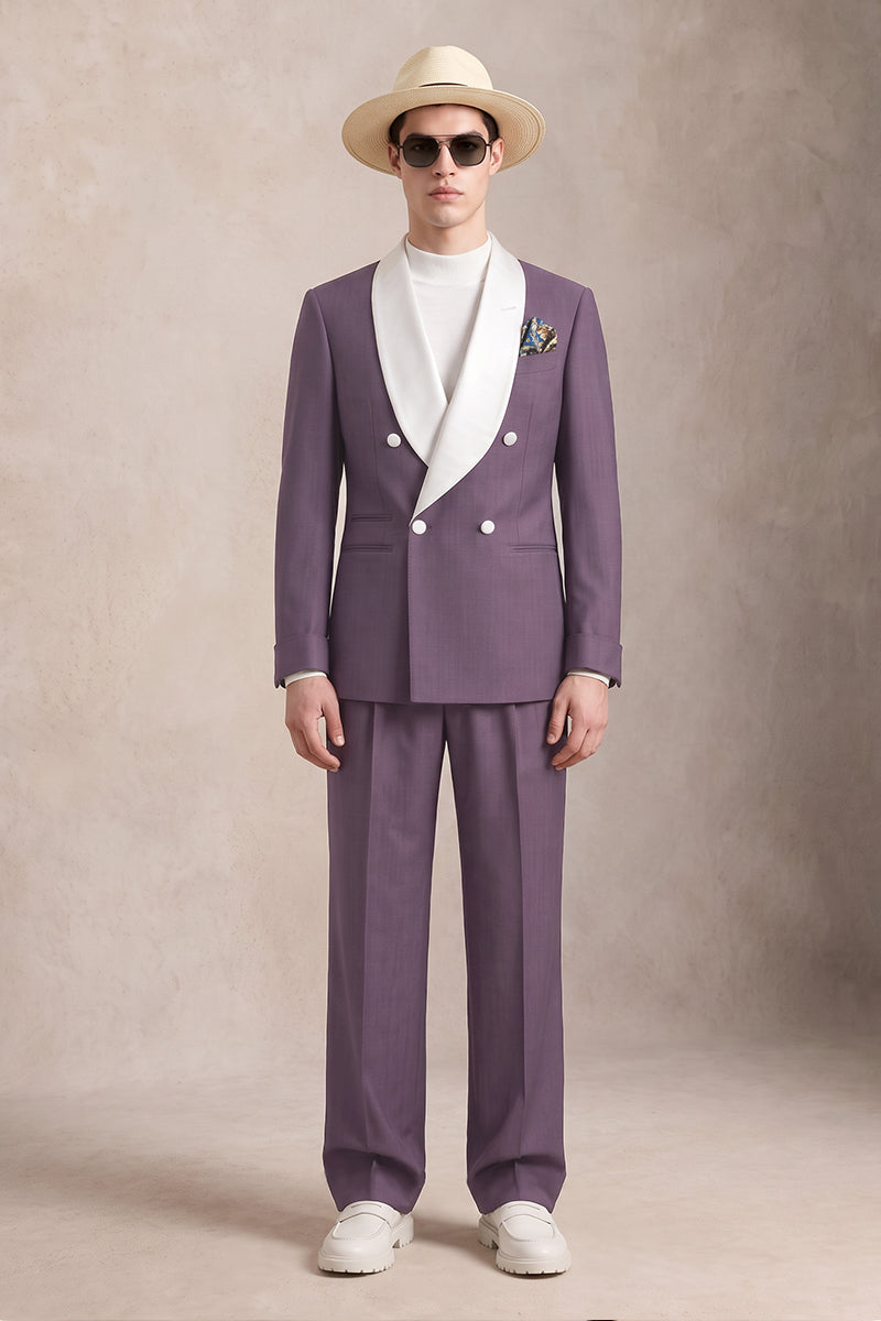 Purple 70% Merino Wool Suits