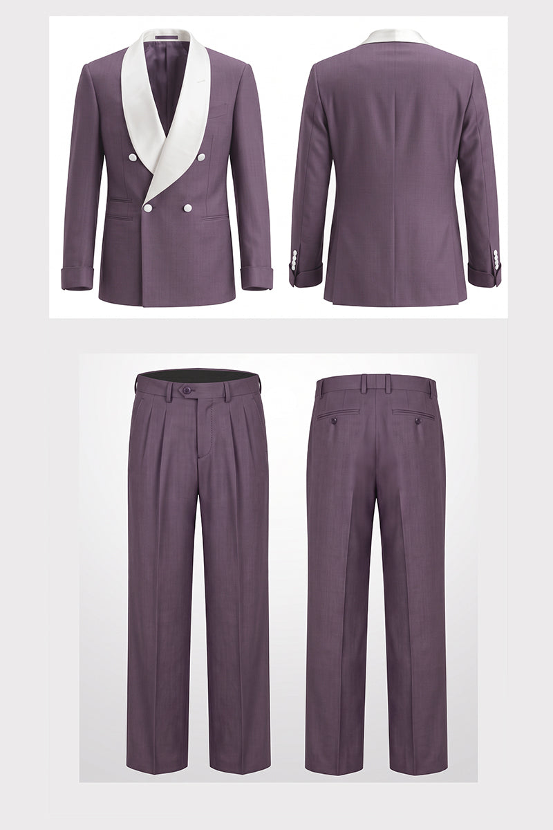 Purple 70% Merino Wool Suits
