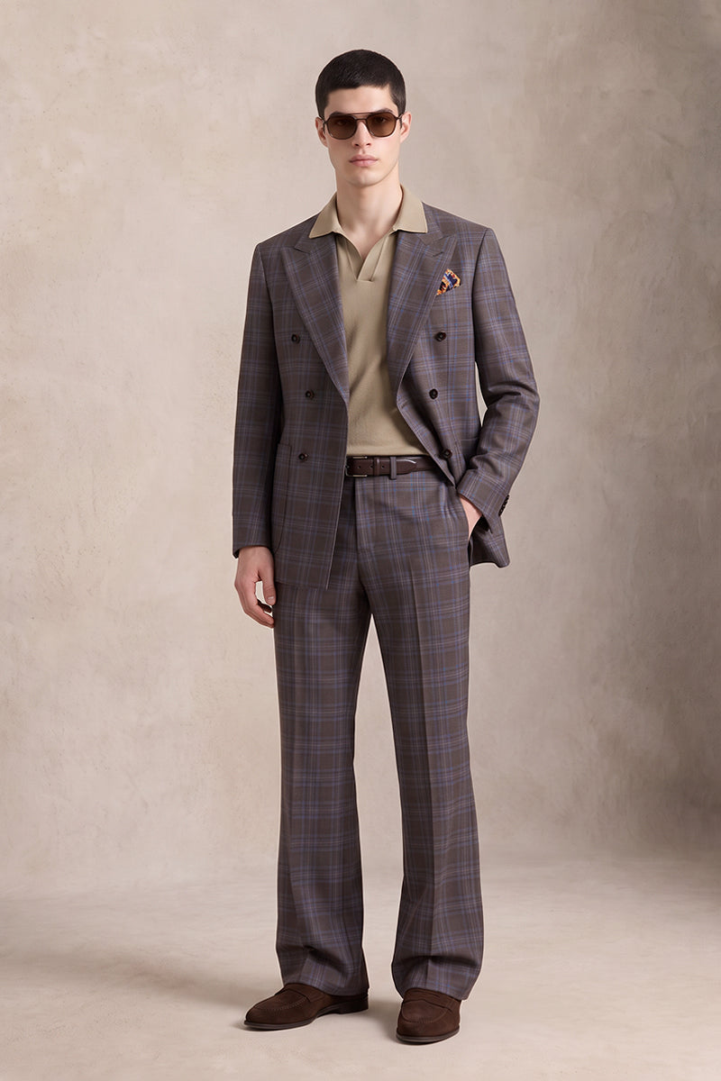 Dark Brown 50% Merino Wool Suits