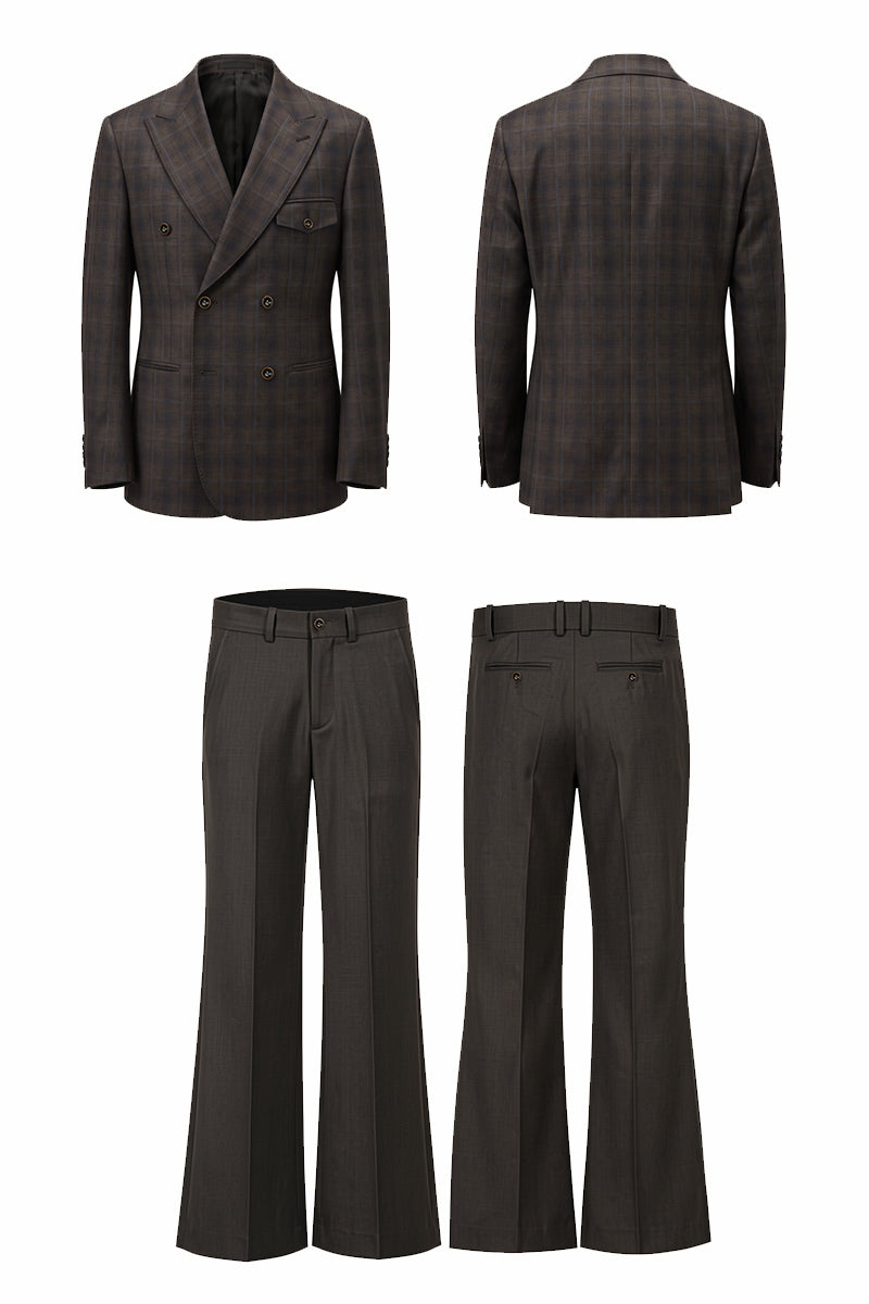 Brown 50% Merino Wool Suits