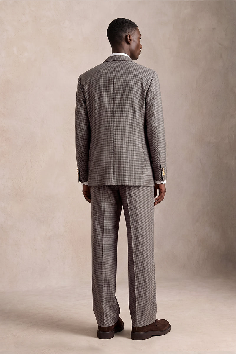 Gray Brown 100% Merino Wool Suits