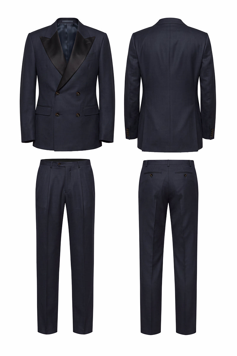 Navy Blue 55% Merino Wool Suits