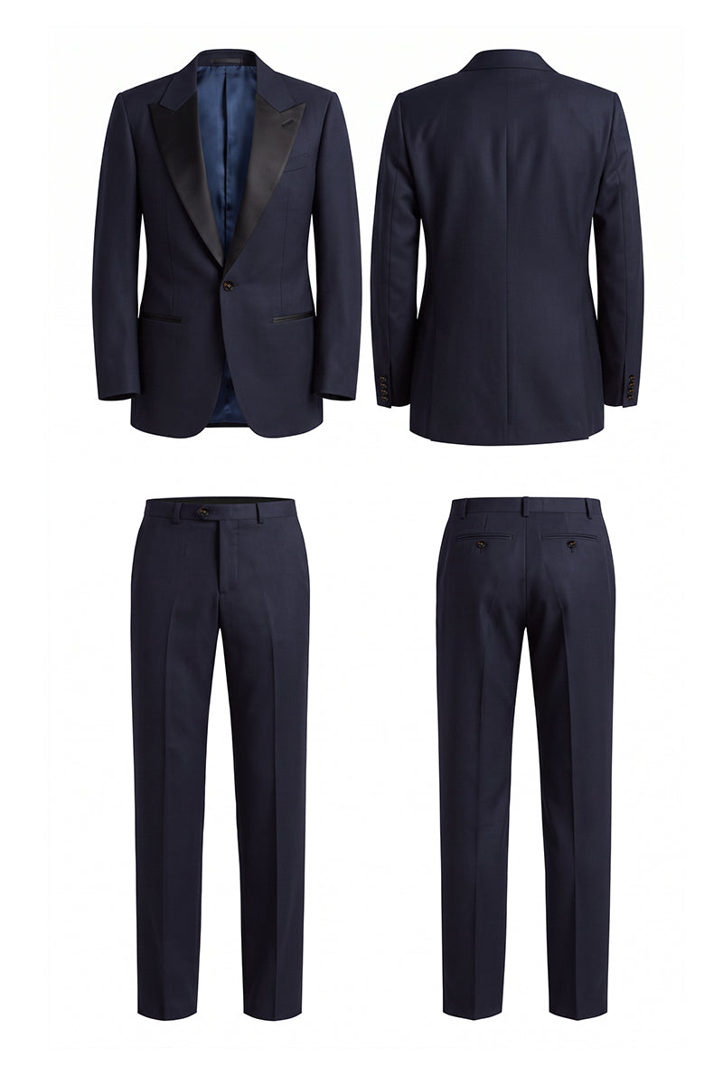 Navy Blue 55% Merino Wool Suits