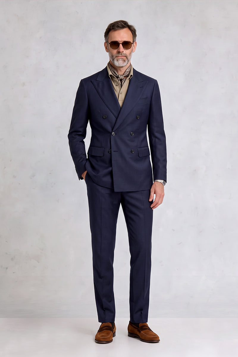 Navy Blue 55% Merino Wool Suits