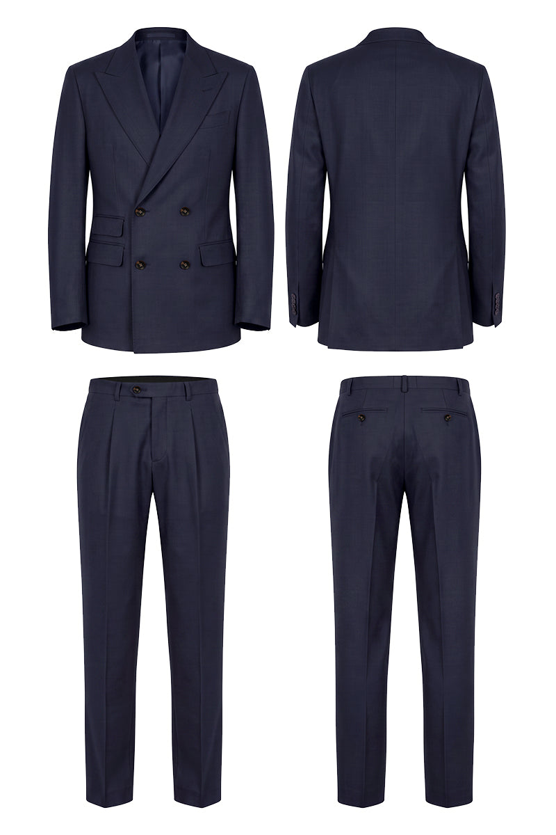 Navy Blue 55% Merino Wool Suits
