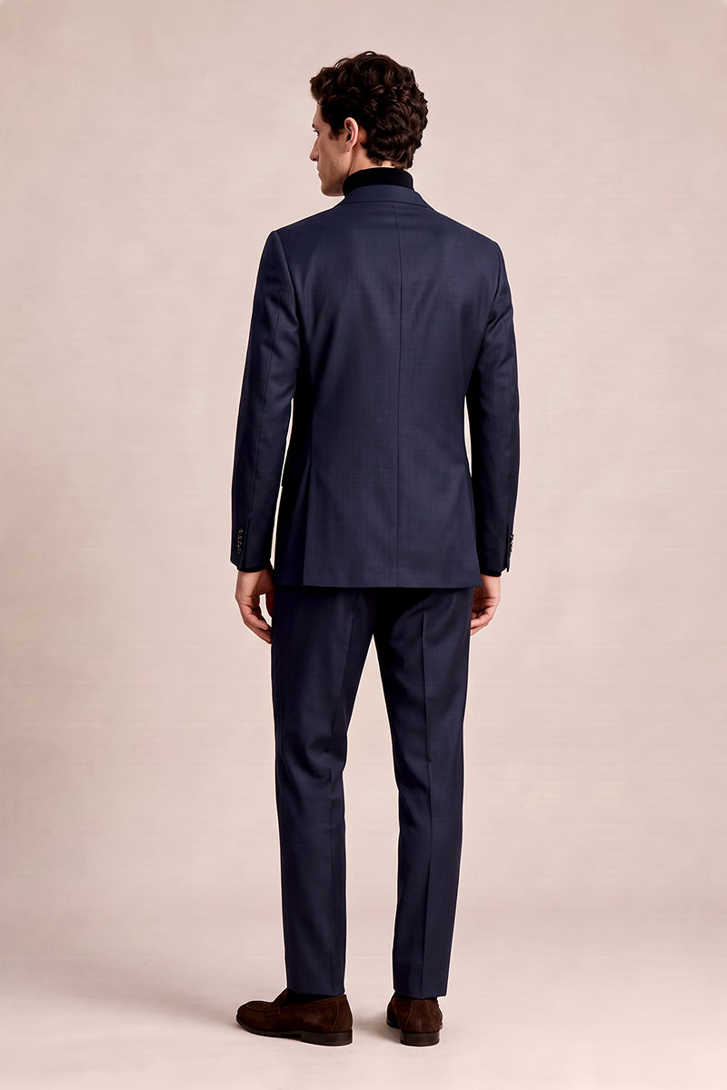 Navy Blue 55% Merino Wool Blazers
