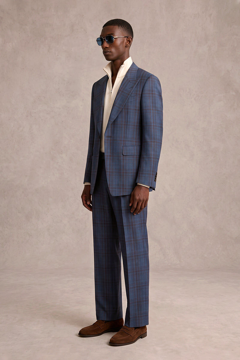 Blue 50% Merino Wool Suits