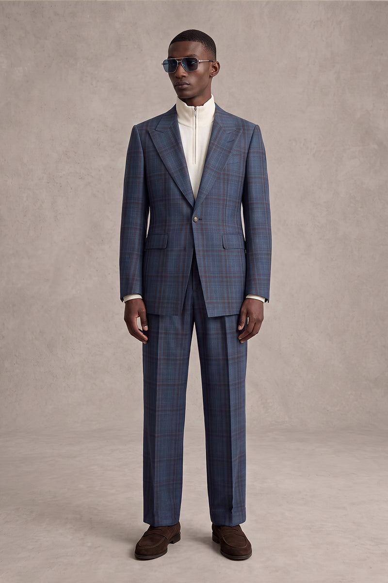 Blue 50% Merino Wool Suits